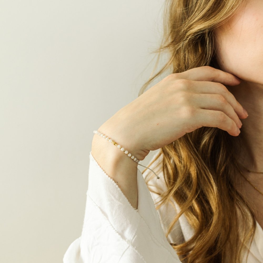 Moonstone Beaded Bracelet - ISLA IDA™