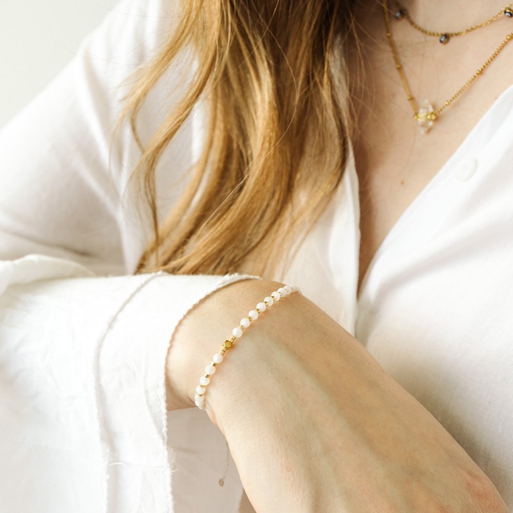 Moonstone Beaded Bracelet - ISLA IDA™