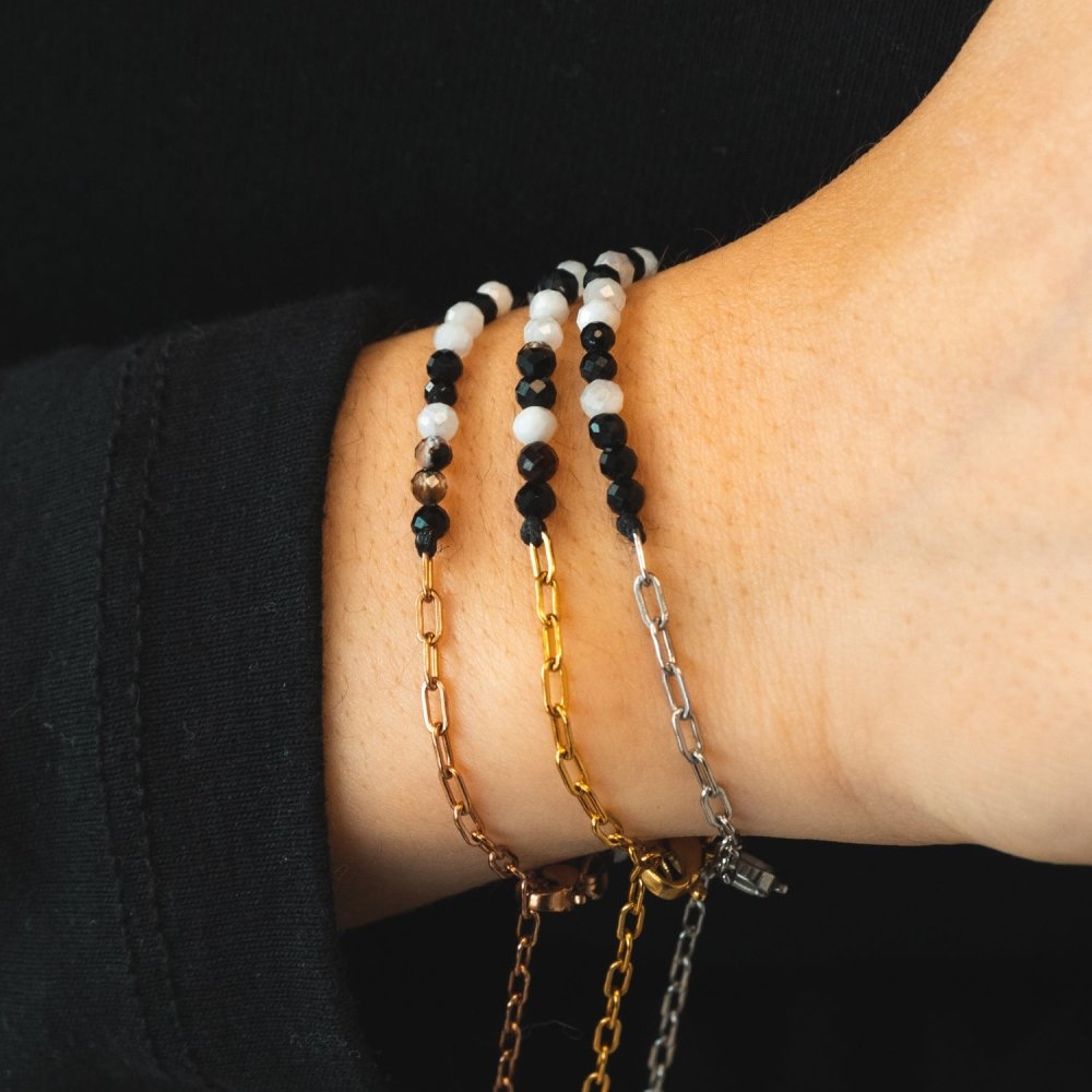 Moonstone & Onyx Bracelet - ISLA IDA™