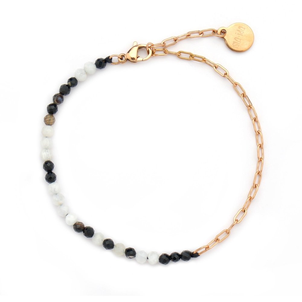 Moonstone & Onyx Bracelet - ISLA IDA™