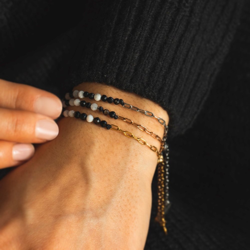 Moonstone & Onyx Bracelet - ISLA IDA™