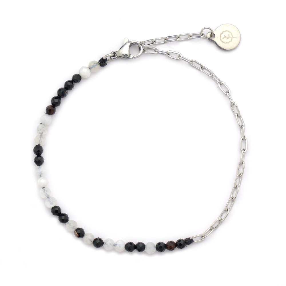Moonstone & Onyx Bracelet - ISLA IDA™