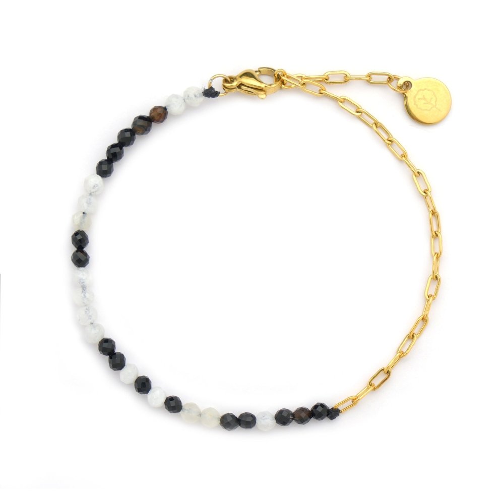 Moonstone & Onyx Bracelet - ISLA IDA™