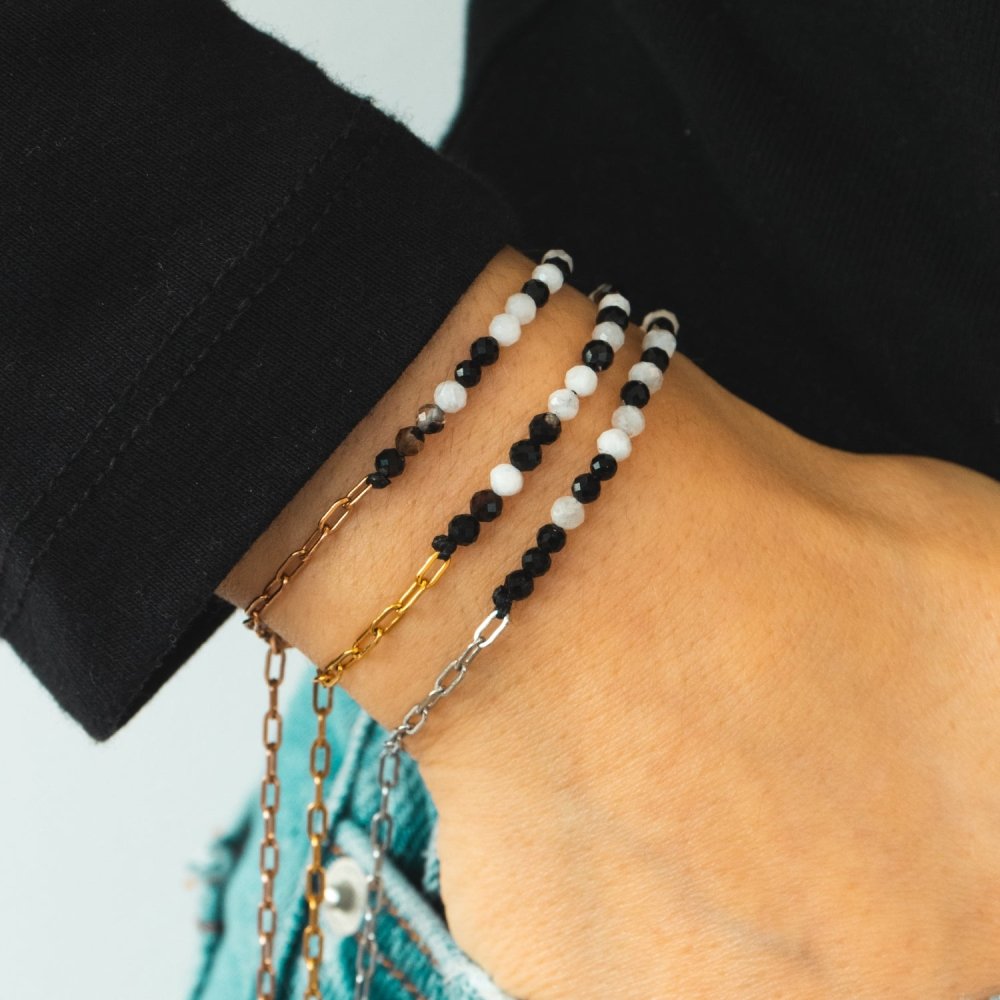 Moonstone & Onyx Bracelet - ISLA IDA™