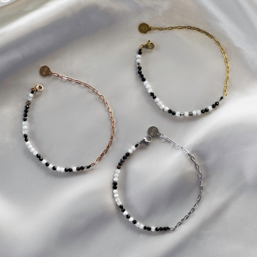 Moonstone & Onyx Bracelet - ISLA IDA™