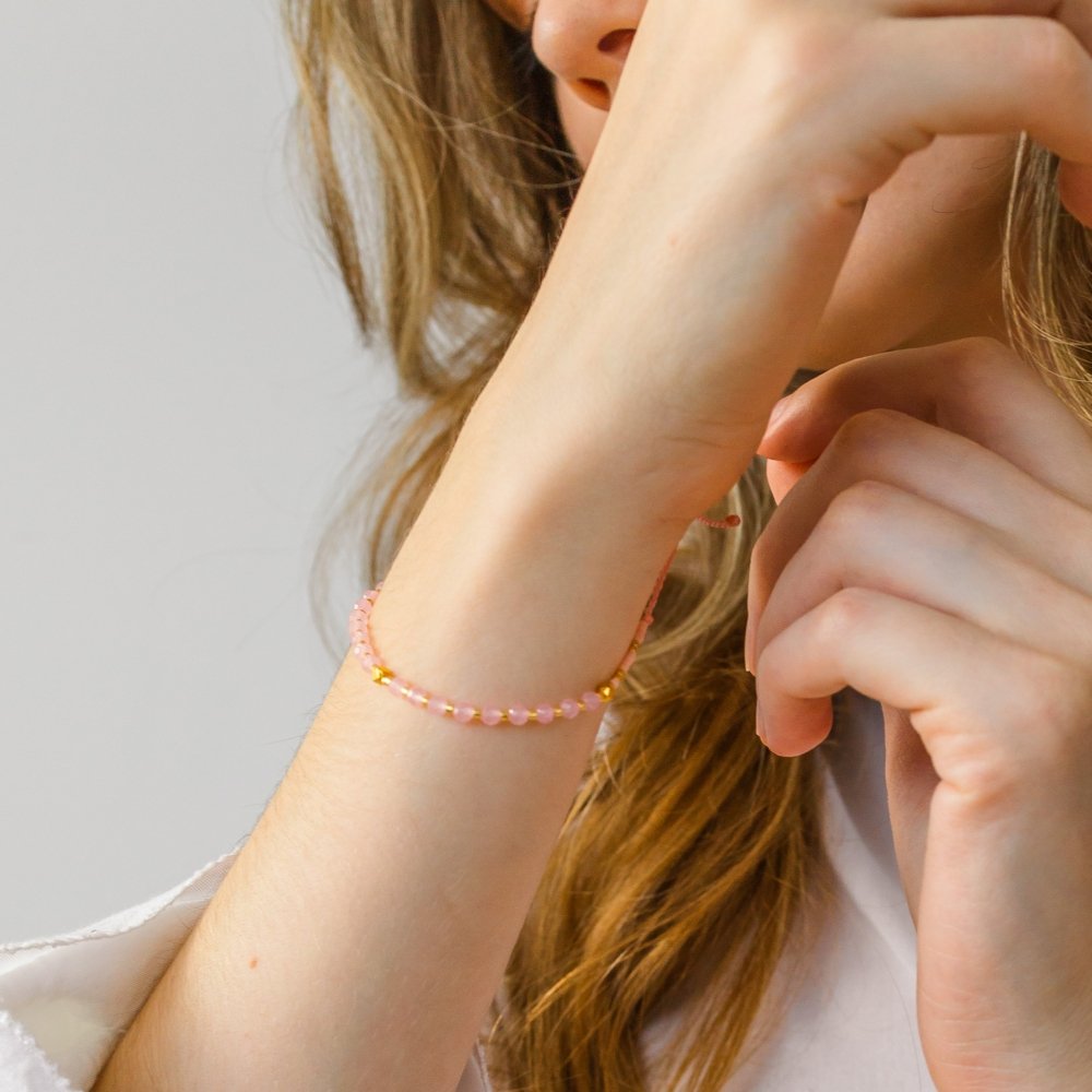 Rose Quartz Beaded Bracelet - ISLA IDA™