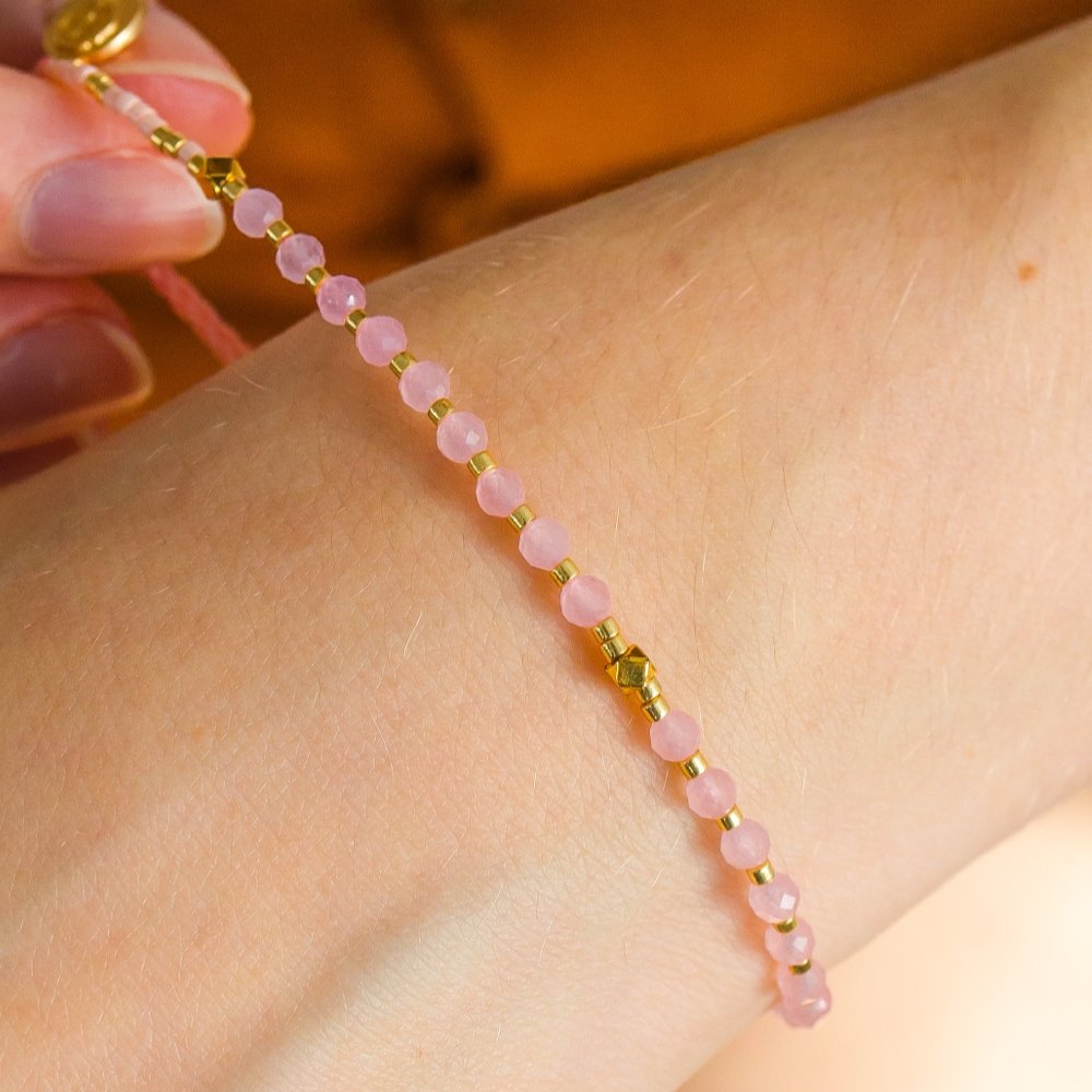 Rose Quartz Beaded Bracelet - ISLA IDA™