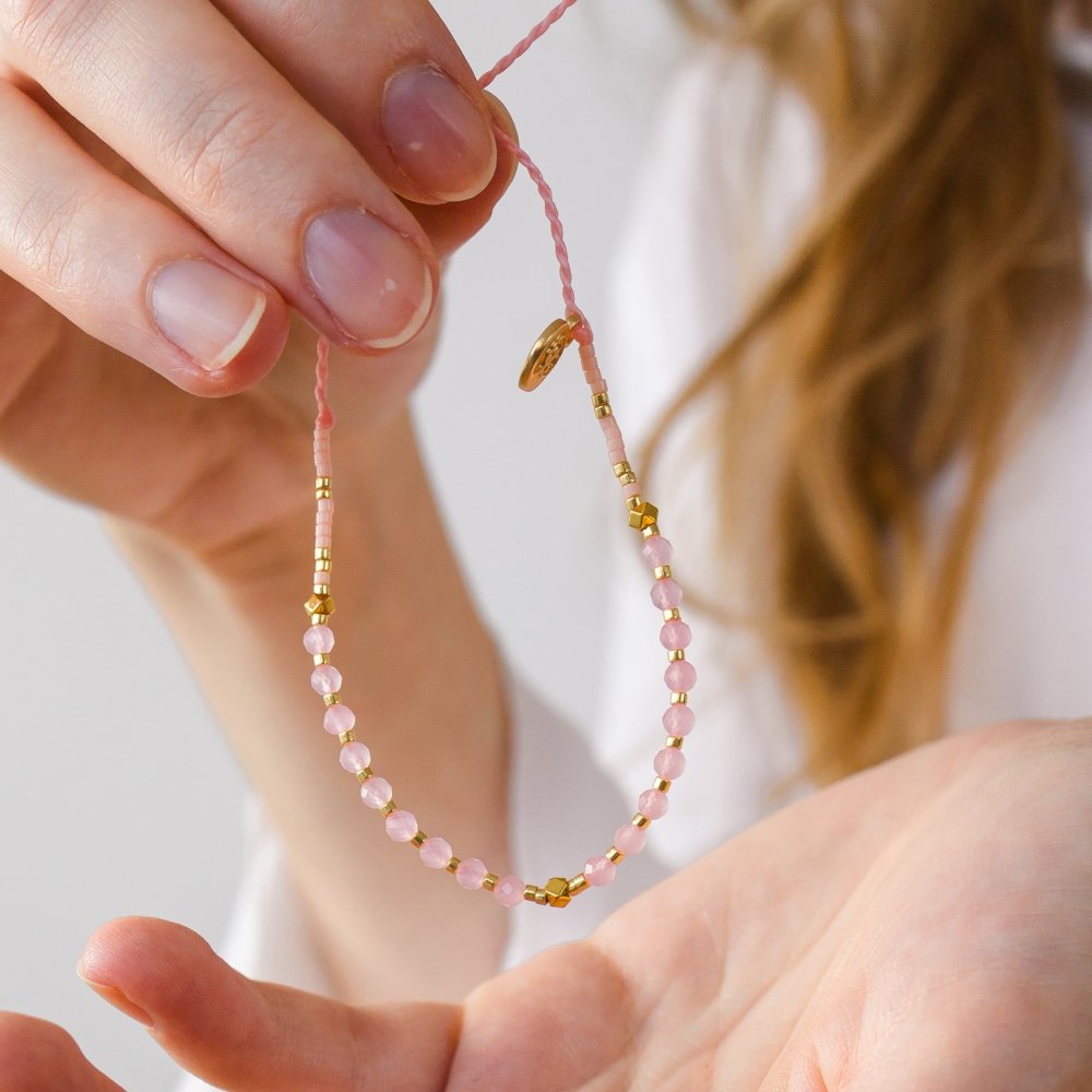 Rose Quartz Beaded Bracelet - ISLA IDA™