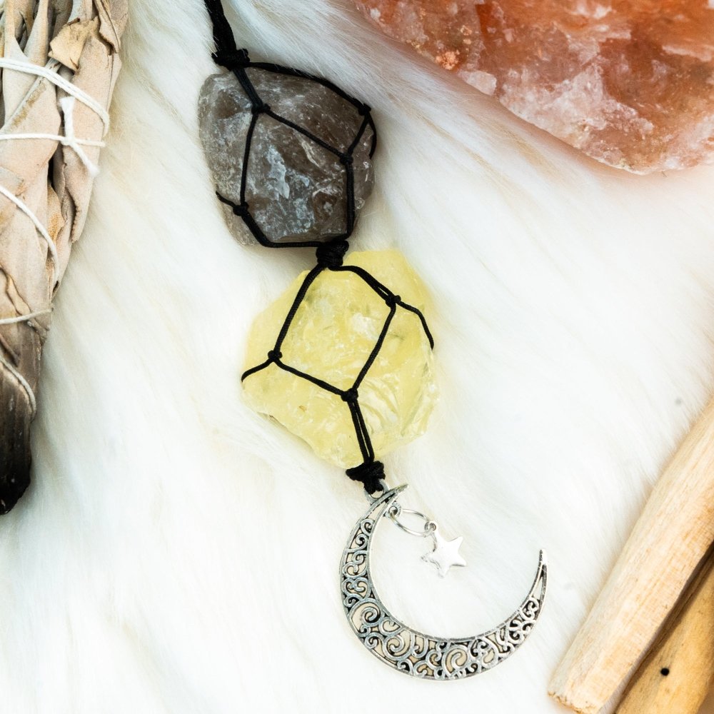 Smokey Quartz & Citrine Car Charm - ISLA IDA™
