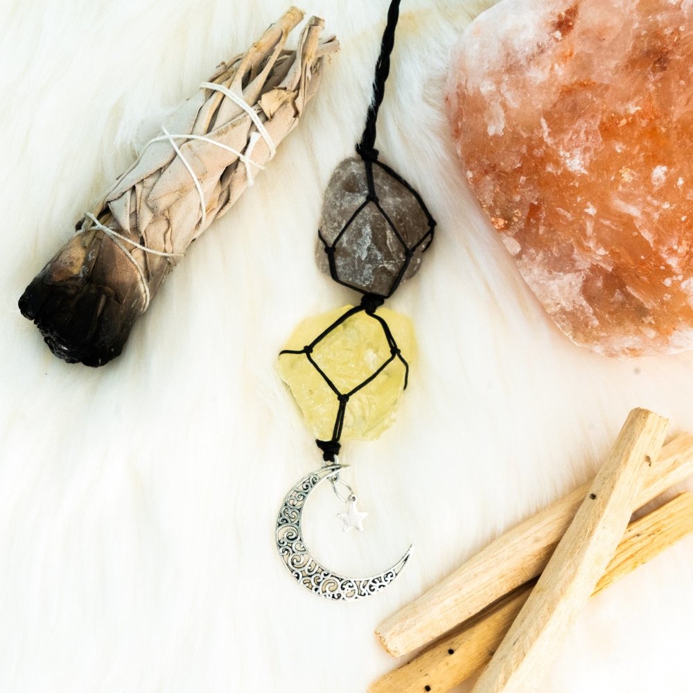 Smokey Quartz & Citrine Car Charm - ISLA IDA™