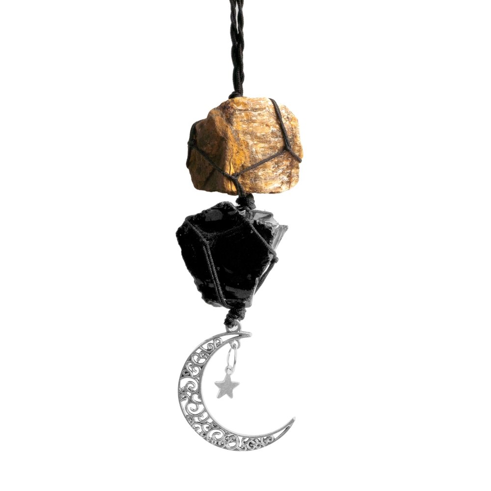 Tigers Eye & Obsidian Car Charm - ISLA IDA™