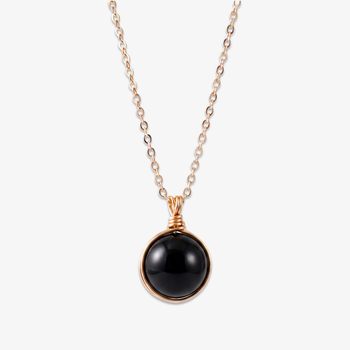 Black Onyx Orb Necklace