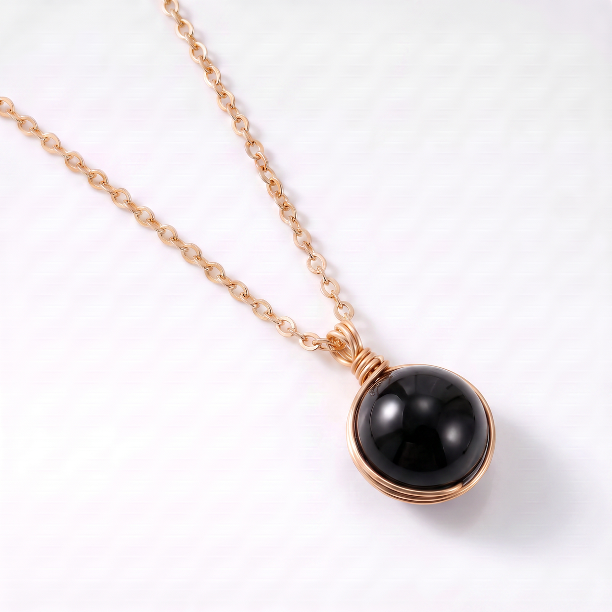 Black Onyx Orb Necklace