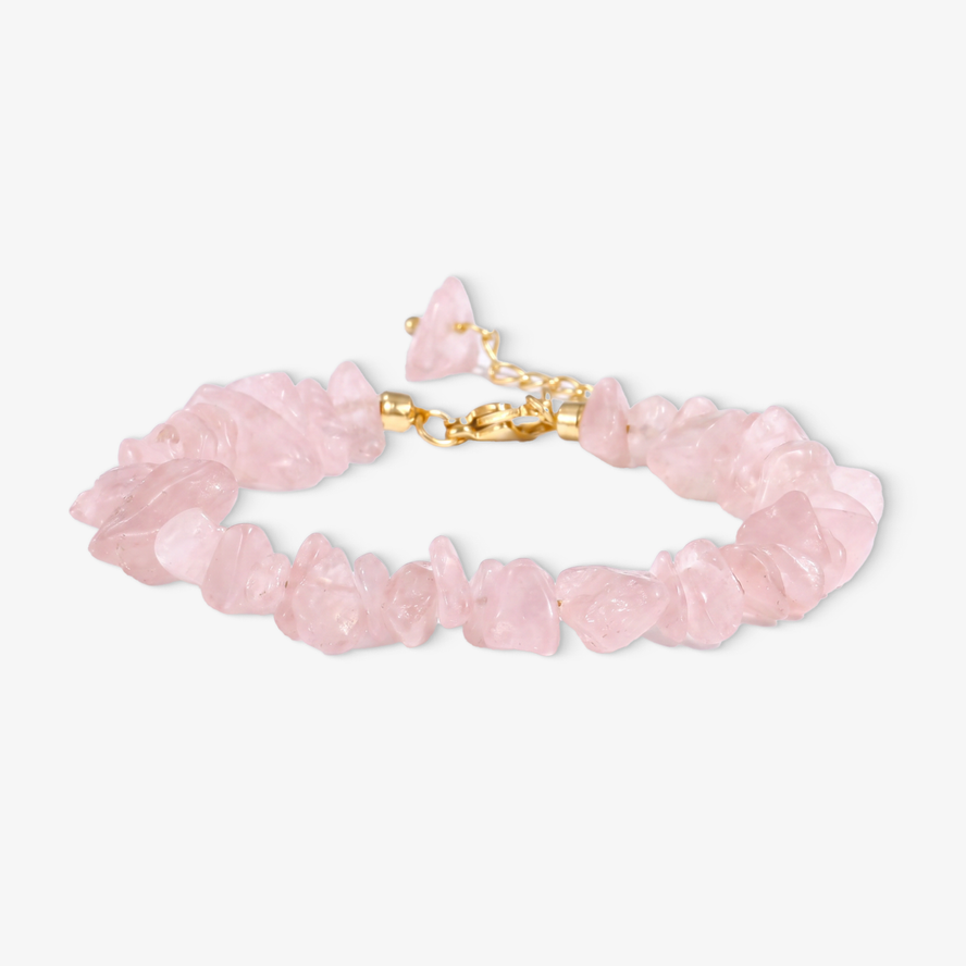 Rose Quartz Chip Bracelet