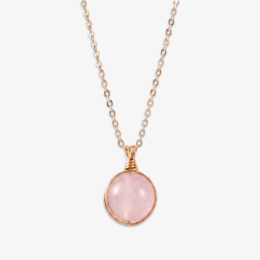 Rose Quartz Orb Necklace