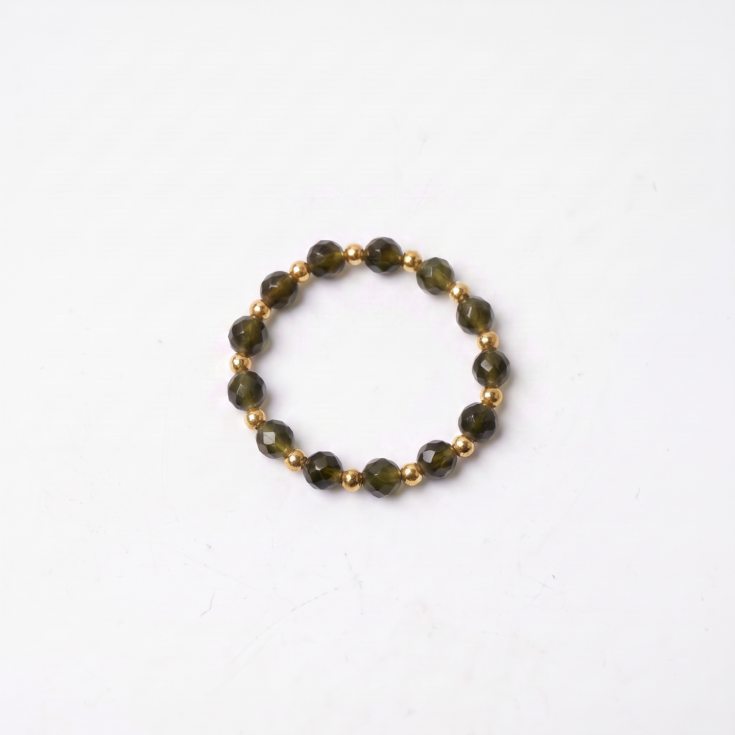 Gold Obsidian Aura Ring