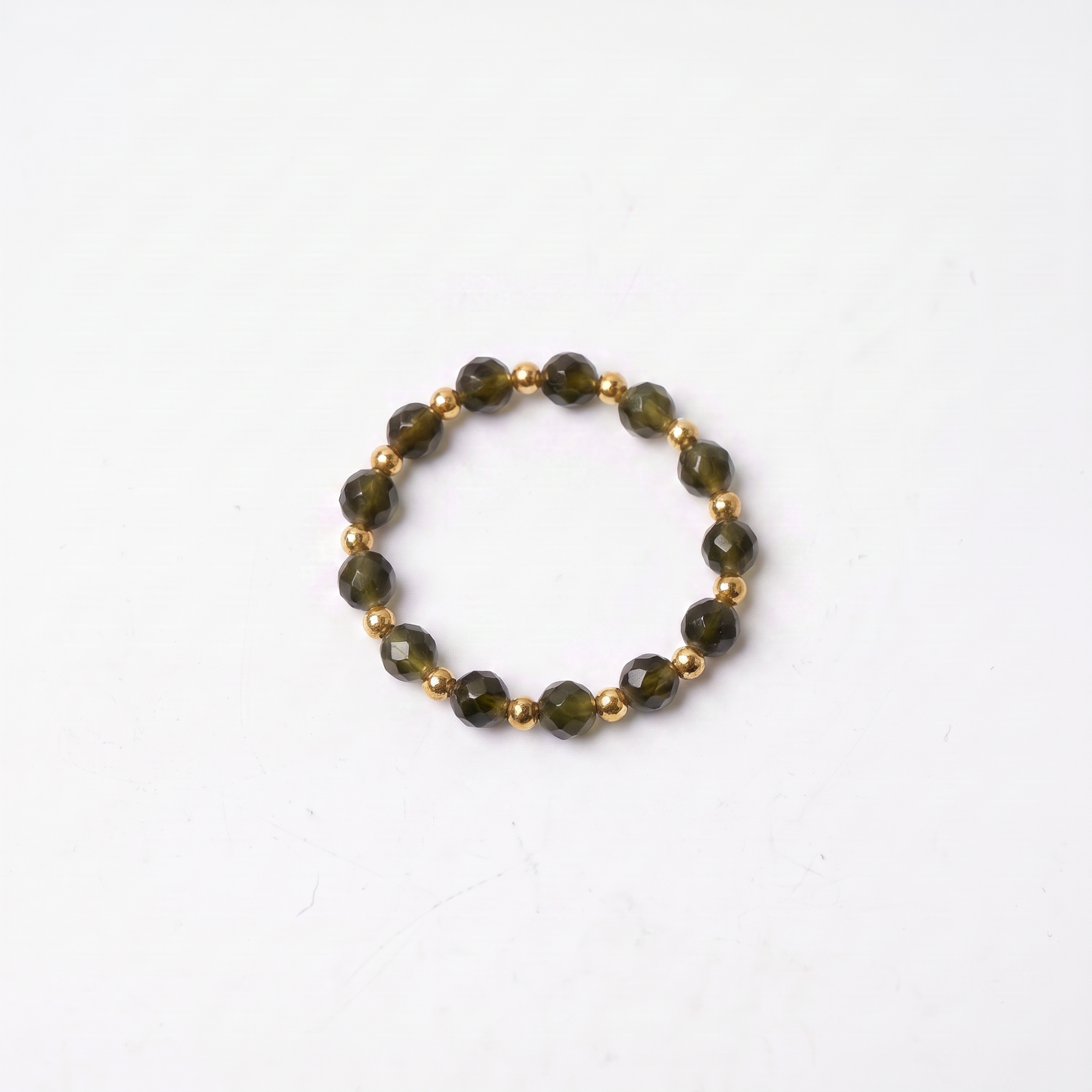 Gold Obsidian Aura Ring