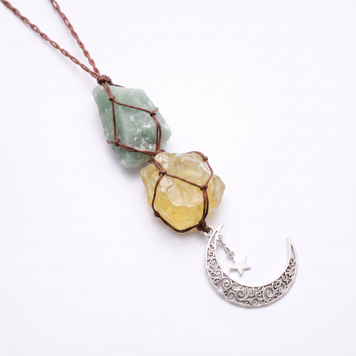 Amazonite & Citrine Car Charm