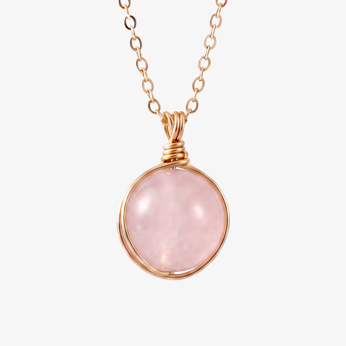 Rose Quartz Orb Necklace