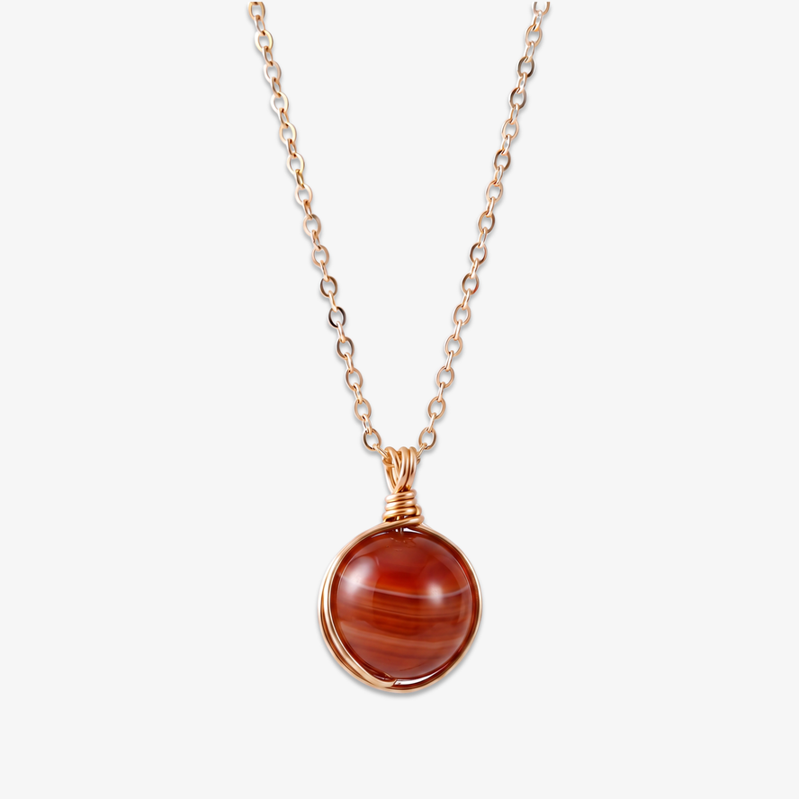 Carnelian Orb Necklace