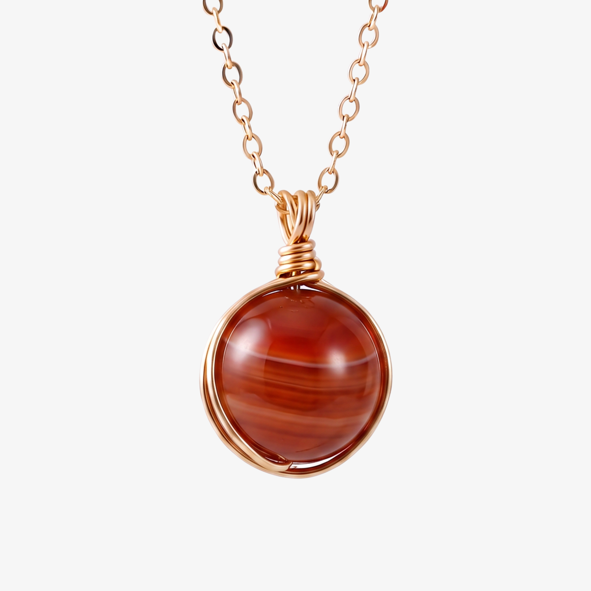 Carnelian Orb Necklace