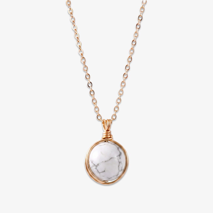 Howlite Orb Necklace