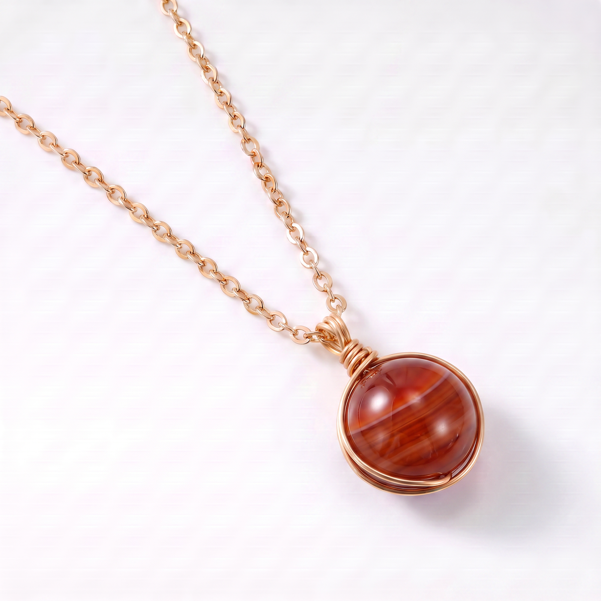 Carnelian Orb Necklace