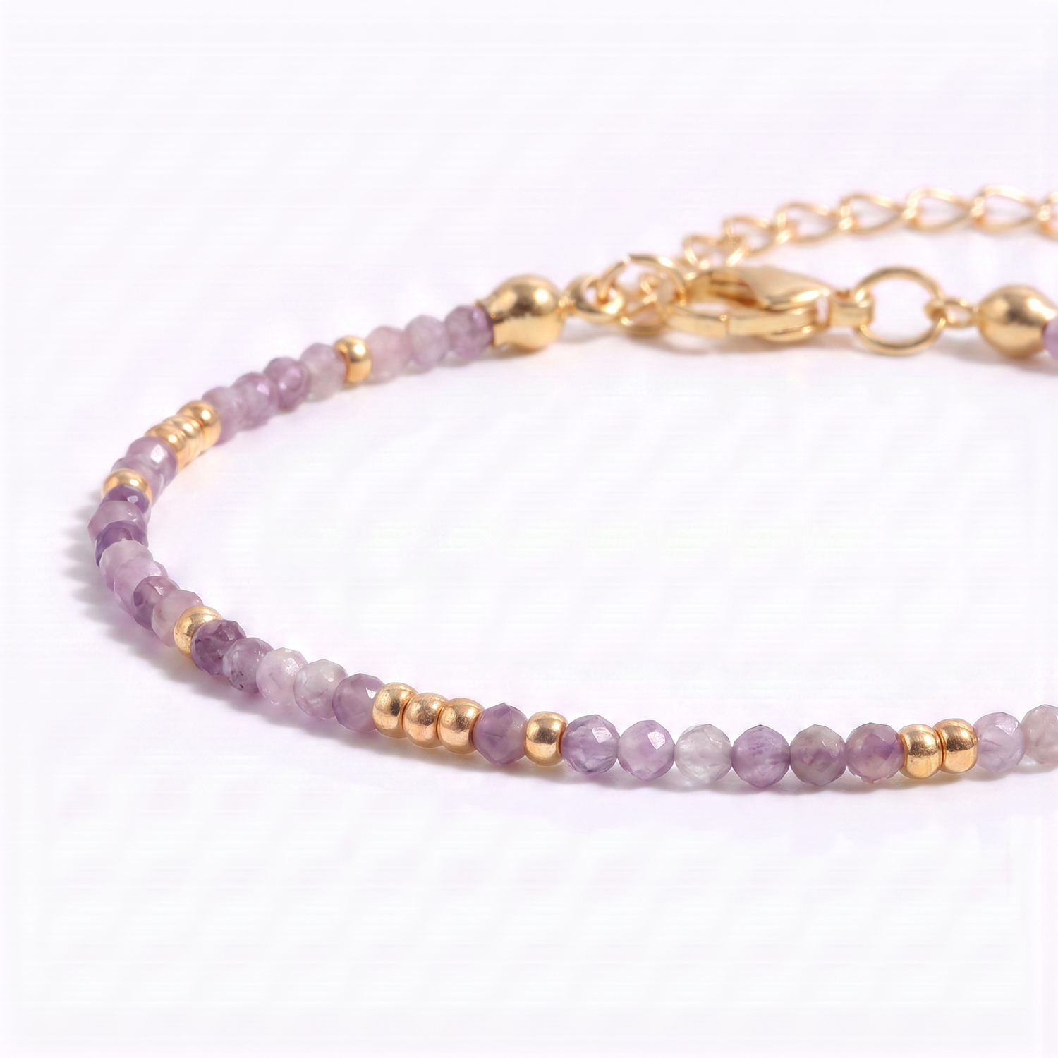 Amethyst Beaded Bracelet