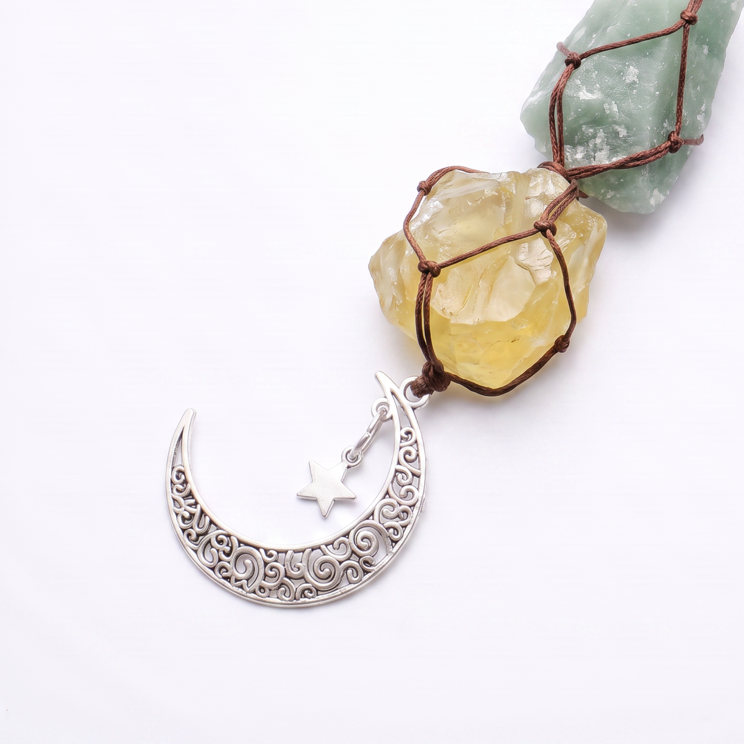 Amazonite &amp; Citrine Car Charm