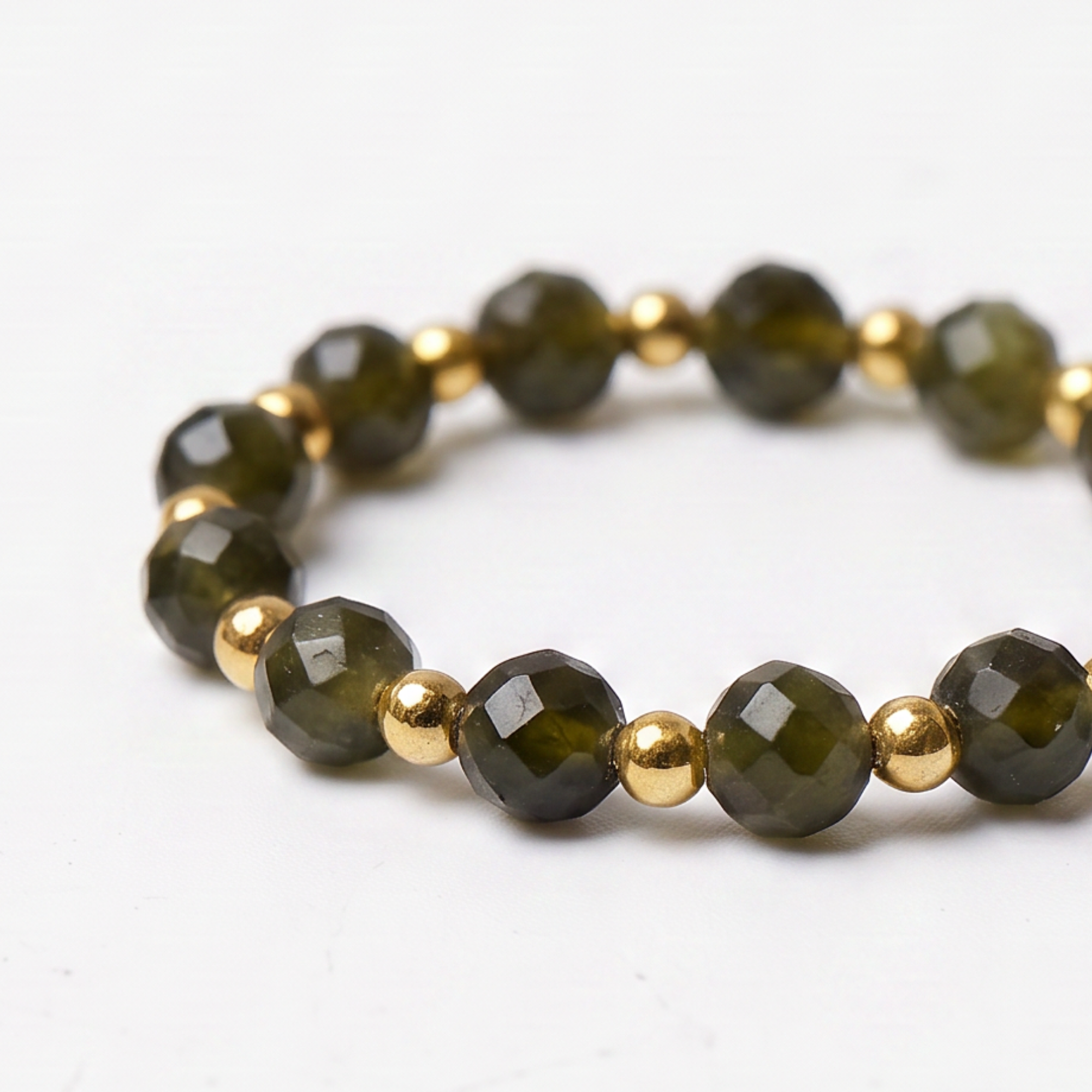 Gold Obsidian Aura Ring
