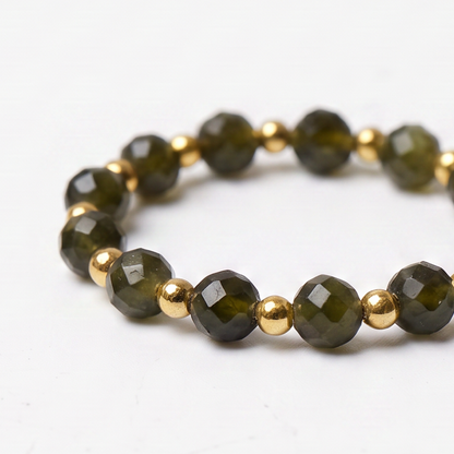 Gold Obsidian Aura Ring