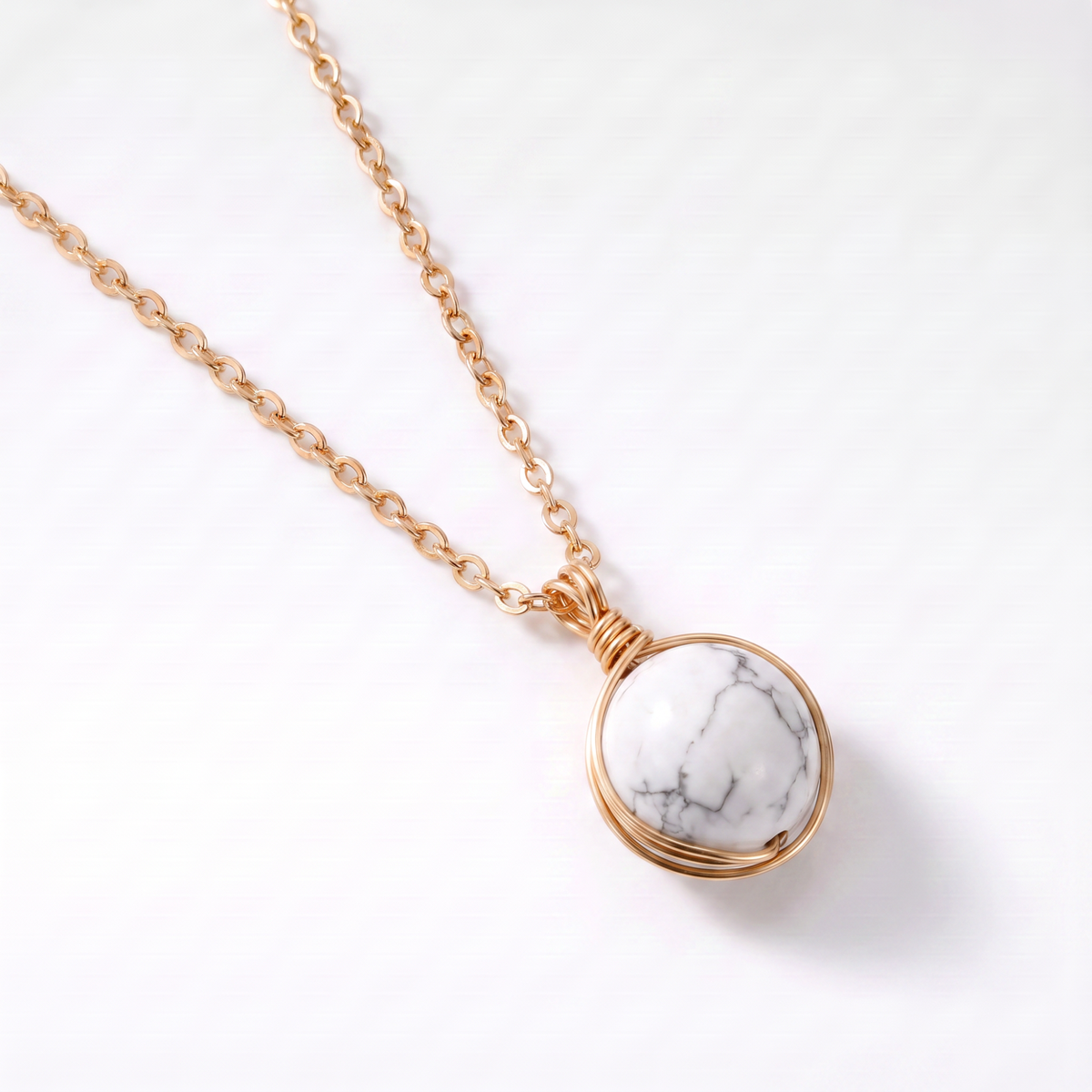 Howlite Orb Necklace