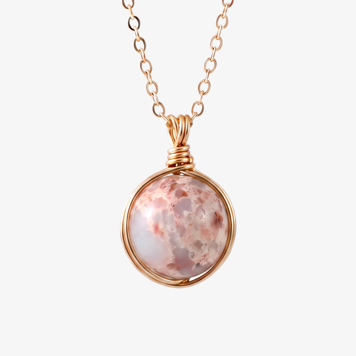Rhodonite Orb Necklace
