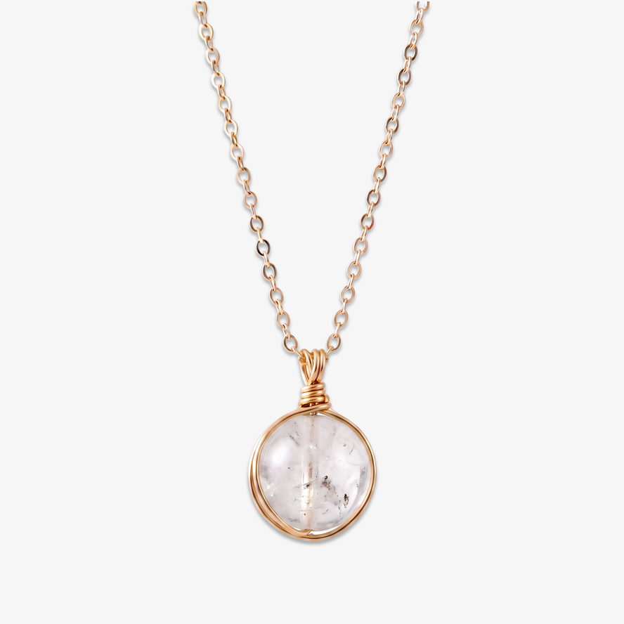 Clear Quartz Orb Necklace