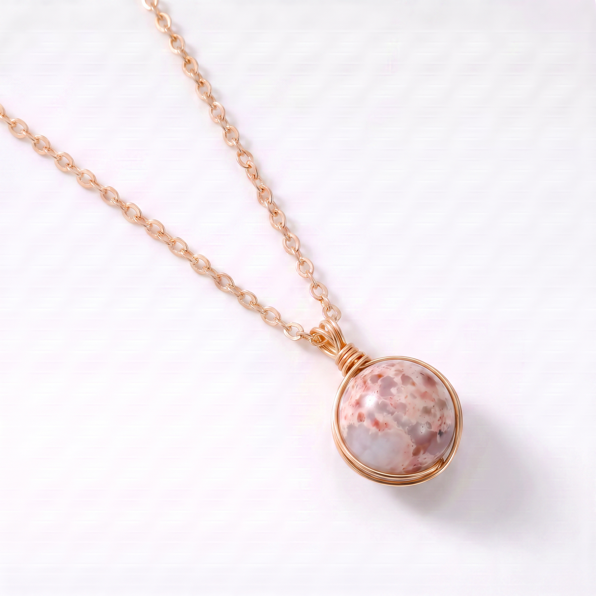 Rhodonite Orb Necklace
