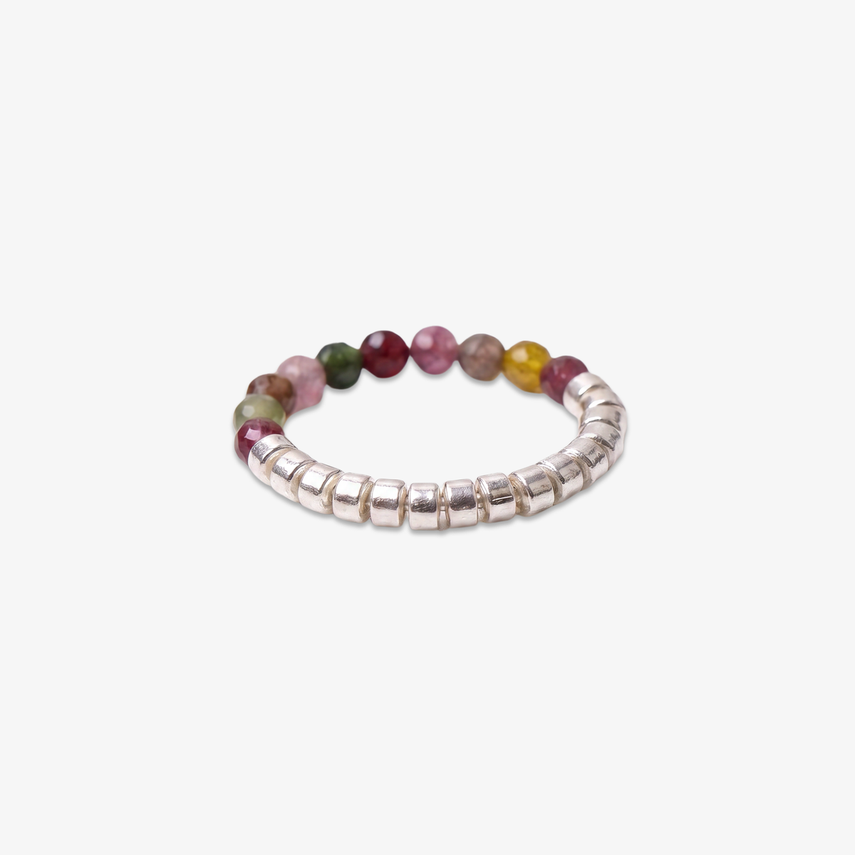 Rainbow Tourmaline Aura Ring