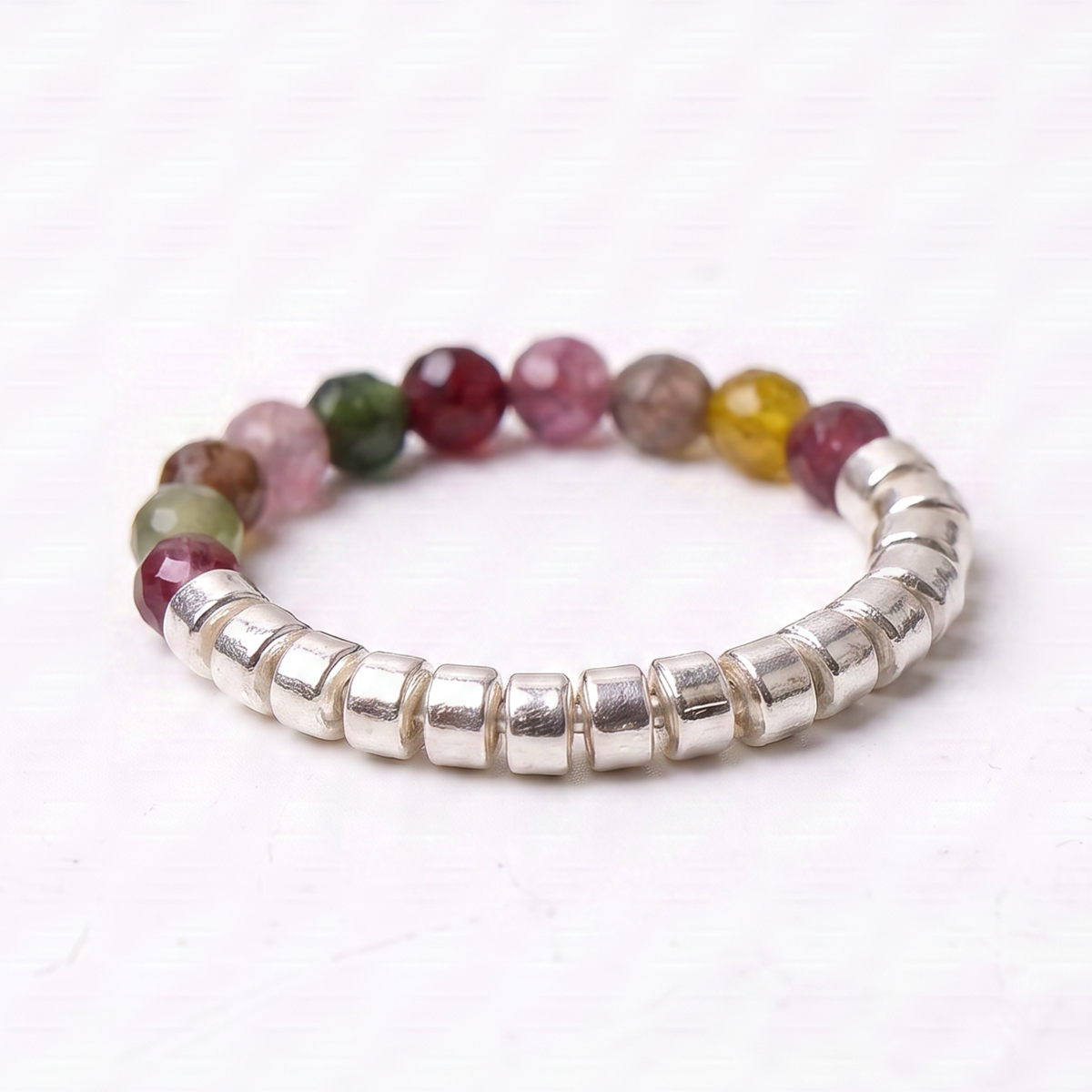 Rainbow Tourmaline Aura Ring