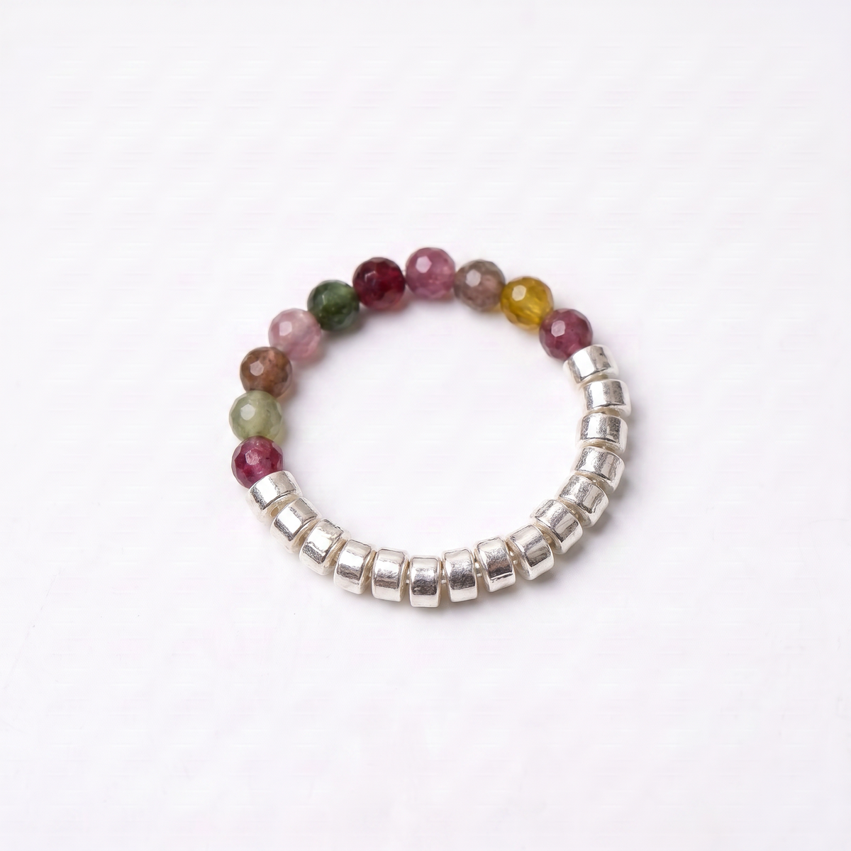 Rainbow Tourmaline Aura Ring