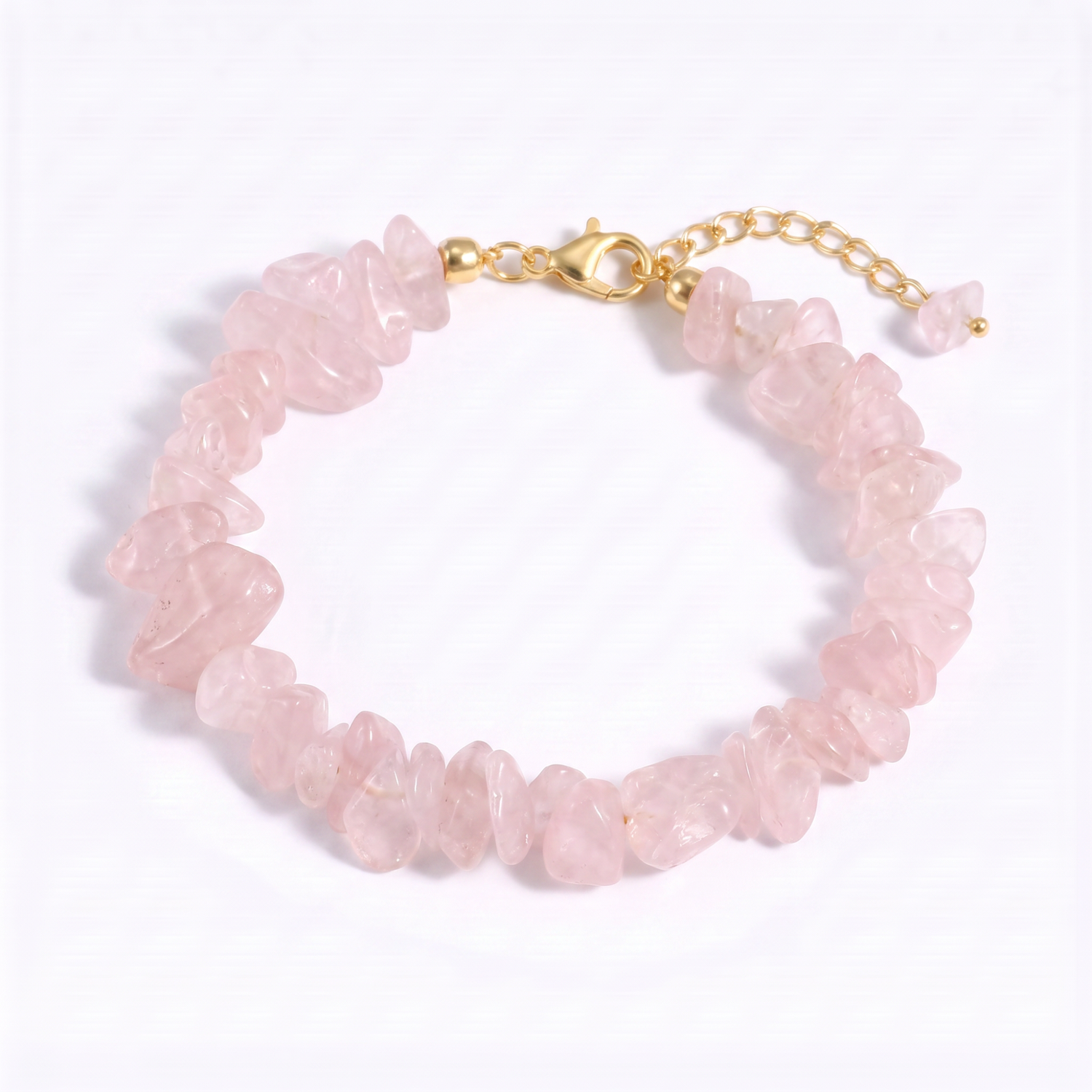 Rose Quartz Chip Bracelet