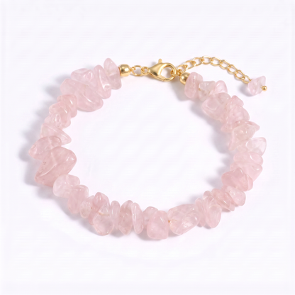 Rose Quartz Chip Bracelet