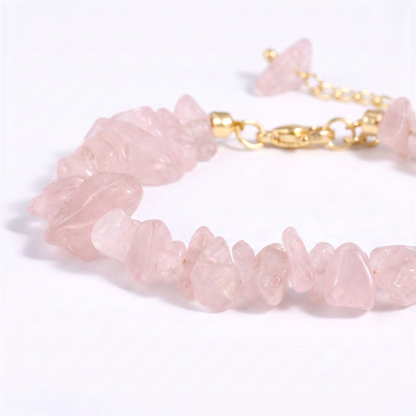 Rose Quartz Chip Bracelet