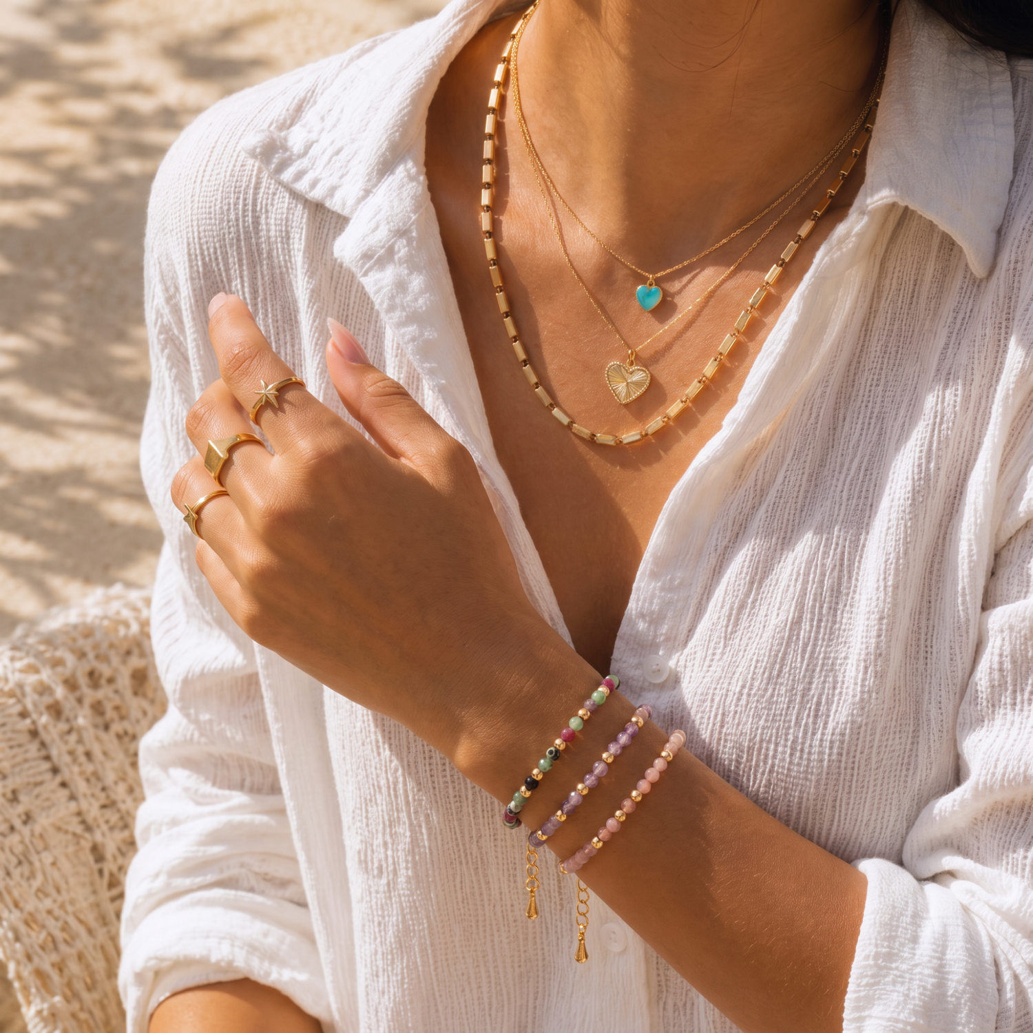 Tourmaline Beaded Bracelet