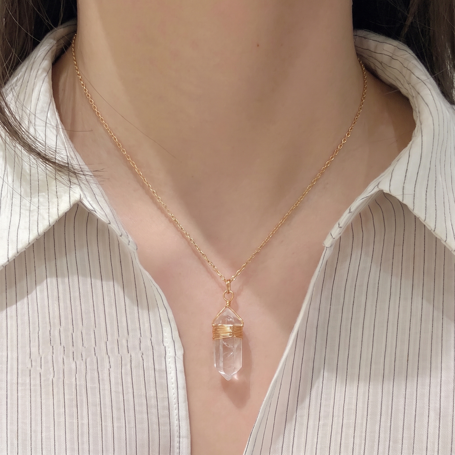 Clear Quartz Healing Necklace