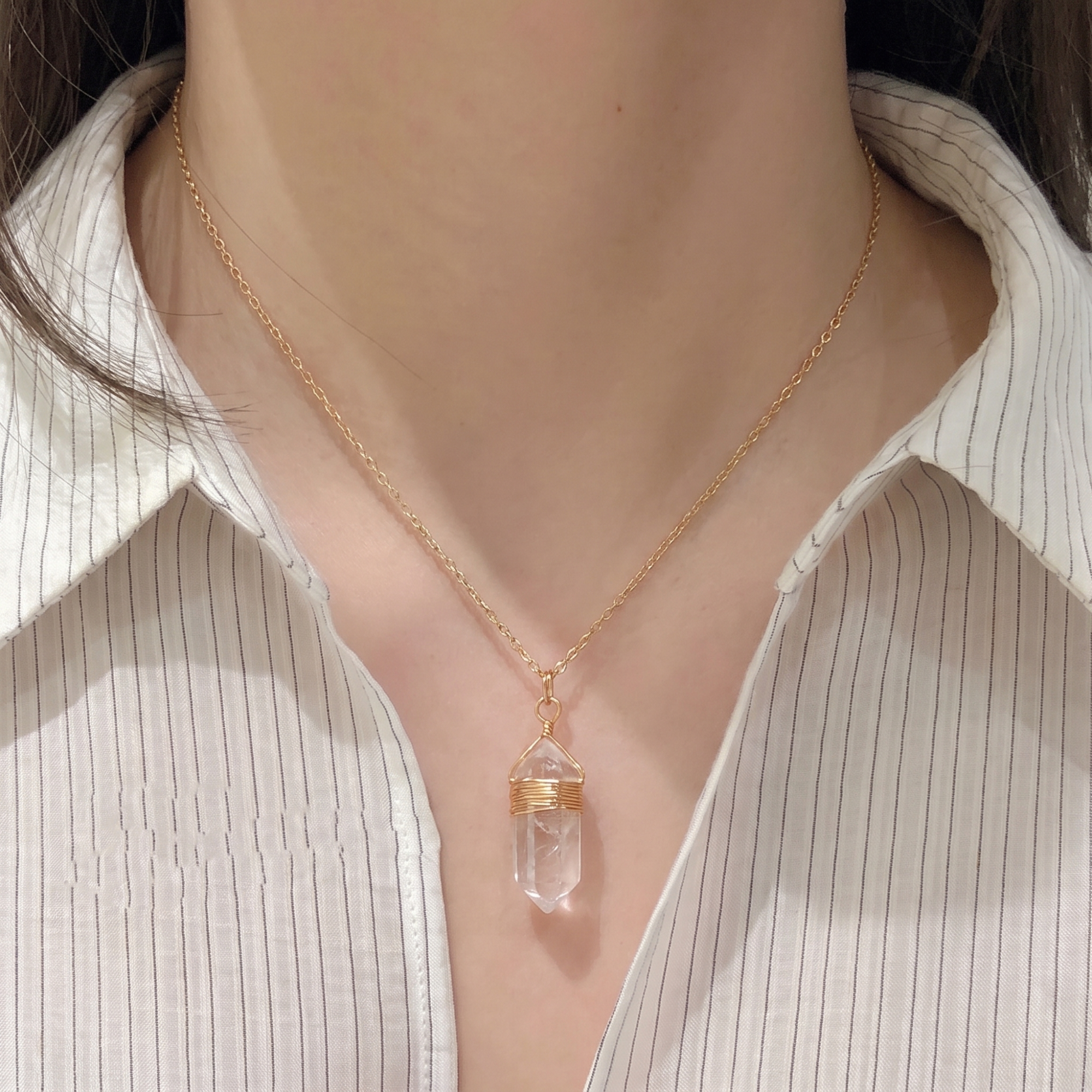 Clear Quartz Healing Necklace
