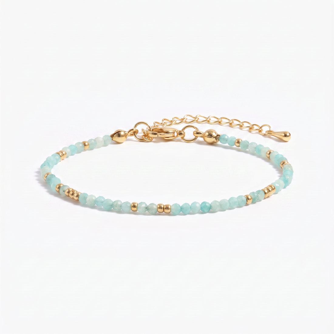 Aquamarine Beaded Bracelet