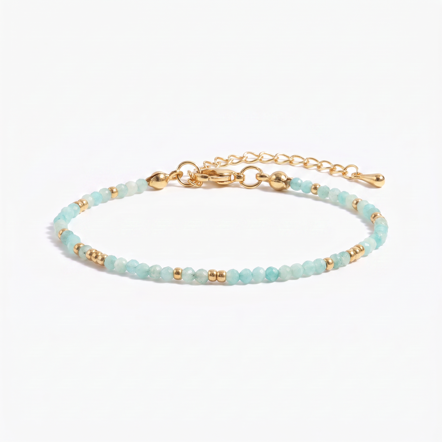Aquamarine Beaded Bracelet