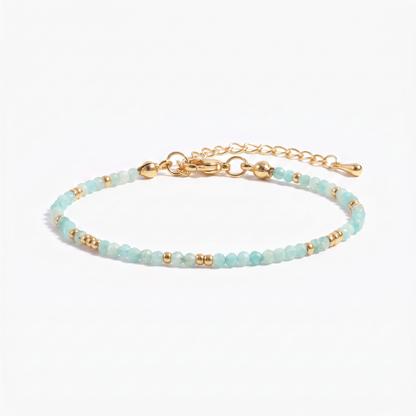 Aquamarine Beaded Bracelet