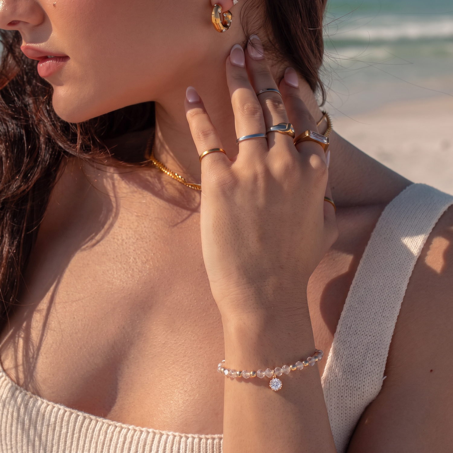 Clear Quartz Spark Bracelet