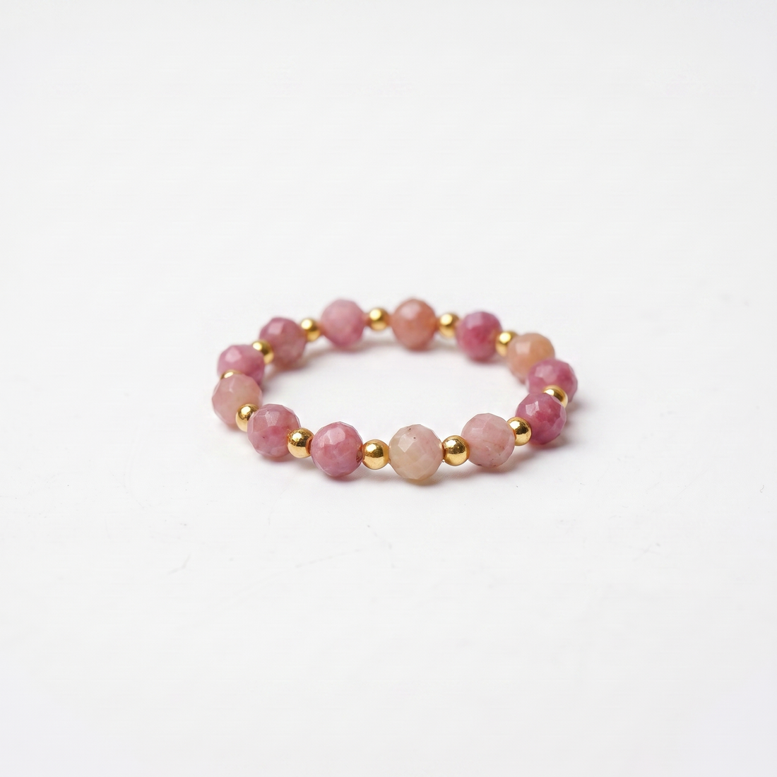 Pink Tourmaline Aura Ring