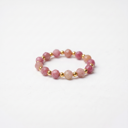 Pink Tourmaline Aura Ring